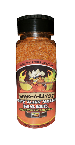 WING-A-LINGS Bloody Mary Mourning Rim Rub Dry Rub - Large family size 1LB