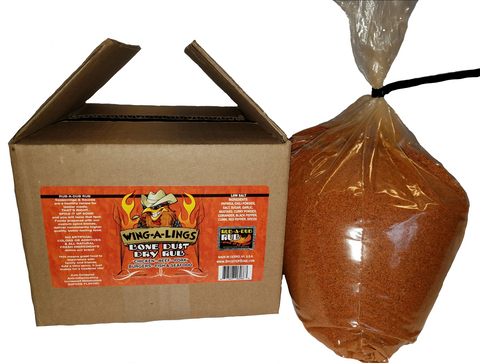 WING-A-LINGS Bone Dust Dry Rub - Our First Flavor - 5LB Bulk Bag-In-A-Box